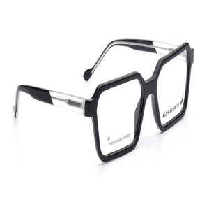Image 2 of Black Geometric Eyeglasses for Men and Women from Fastrack Available at Titan Eye+
