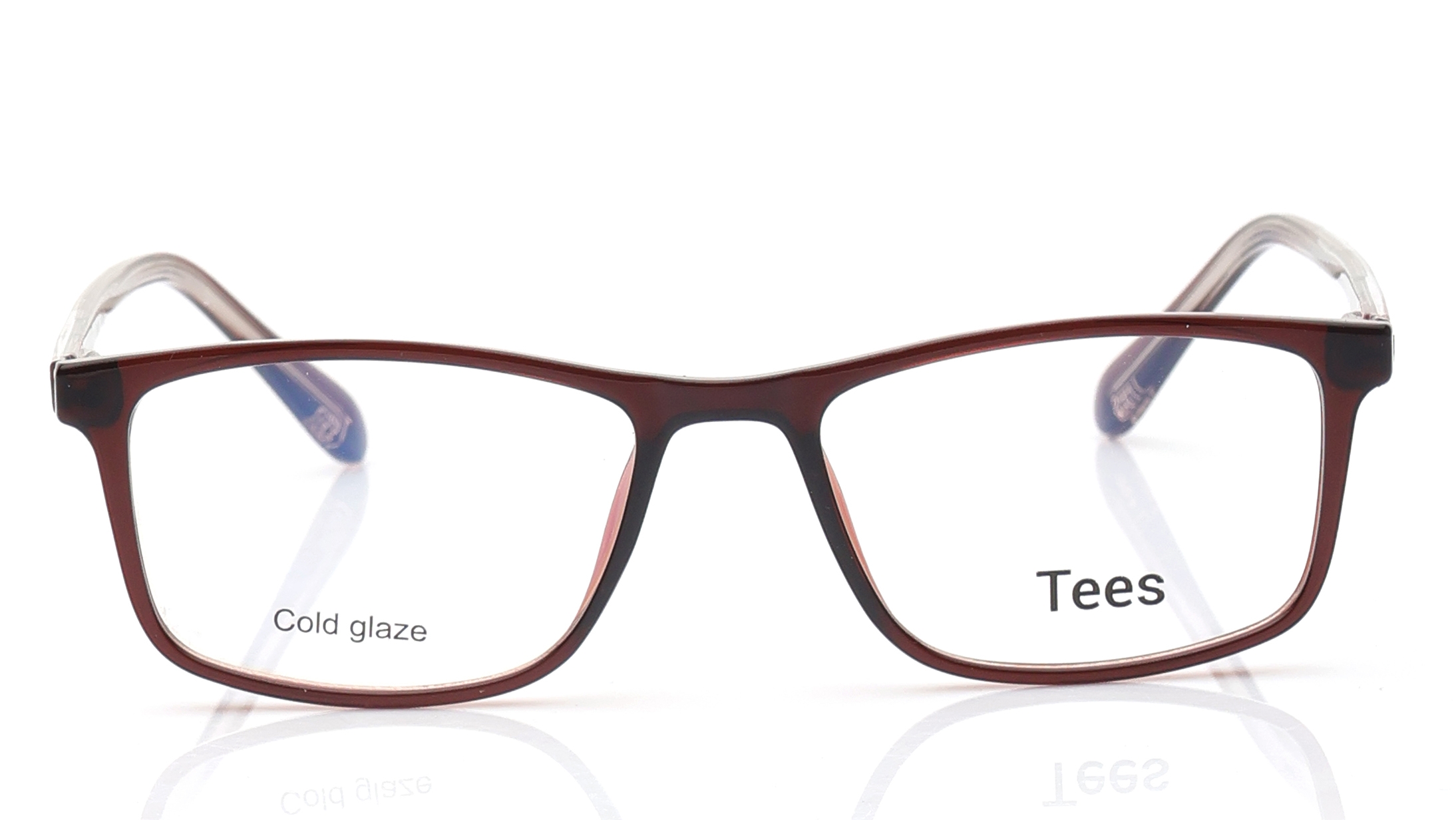 Image 1 of Brown Rectangle Eyeglasses for Men and Women from Tees By Fastrack Available at Titan Eye+