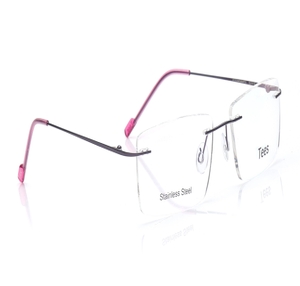 Image 2 of Purple Rectangle Eyeglasses for Men and Women from Tees By Fastrack Available at Titan Eye+