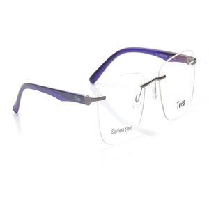 Image 2 of Grey Rectangle Eyeglasses for Men and Women from Tees By Fastrack Available at Titan Eye+