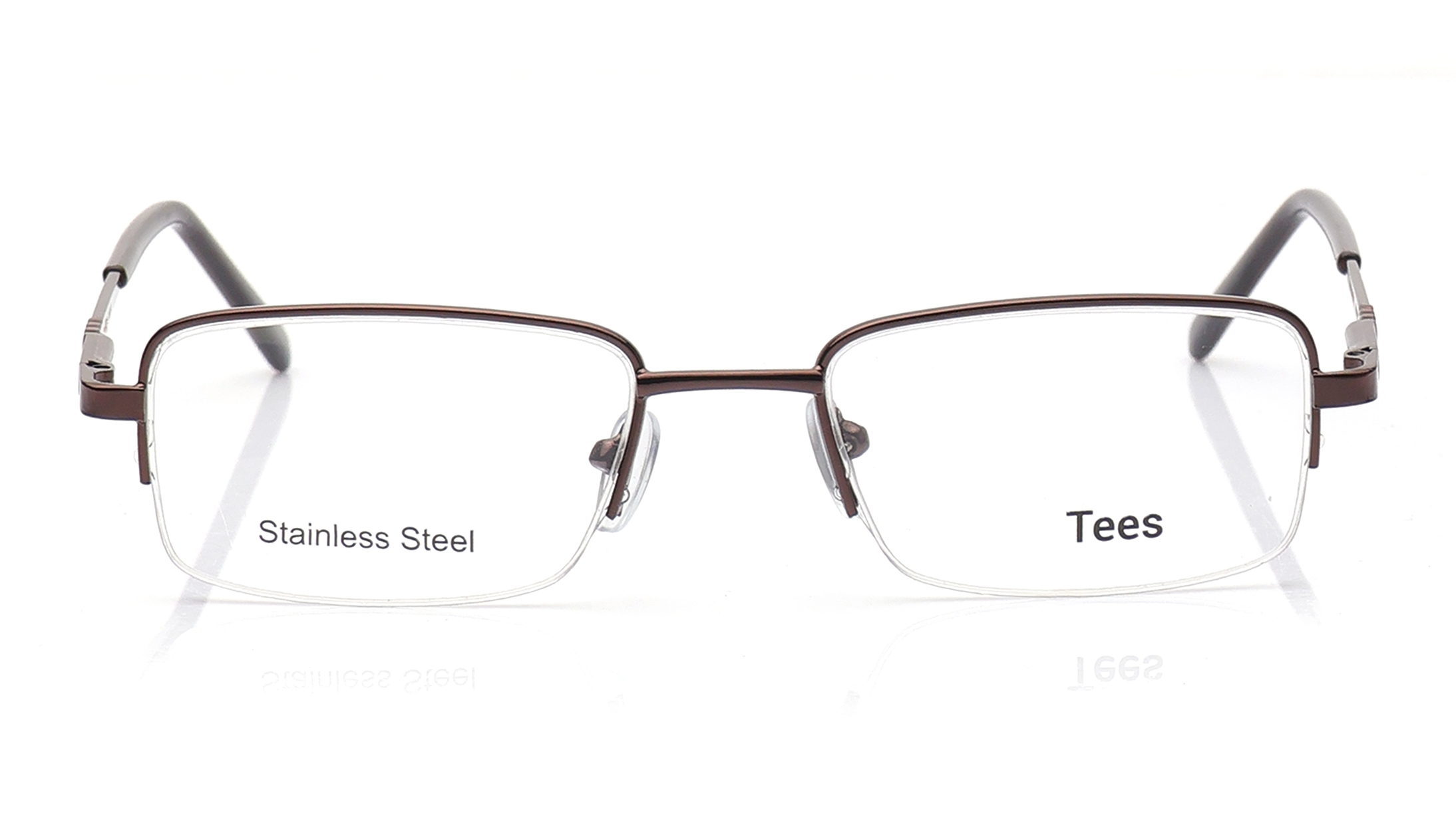 Image 1 of Brown Rectangle Eyeglasses for Men and Women from Tees By Fastrack Available at Titan Eye+