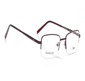 Image 2 of Maroon Rectangle Eyeglasses for Men and Women from Tees By Fastrack Available at Titan Eye+