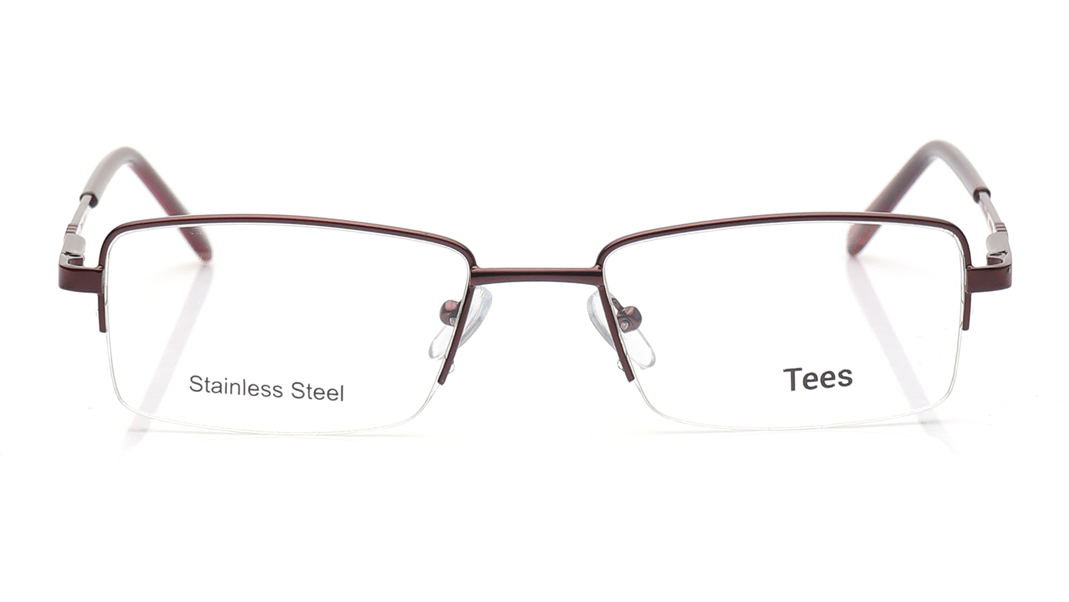 Image 1 of Maroon Rectangle Eyeglasses for Men and Women from Tees By Fastrack Available at Titan Eye+