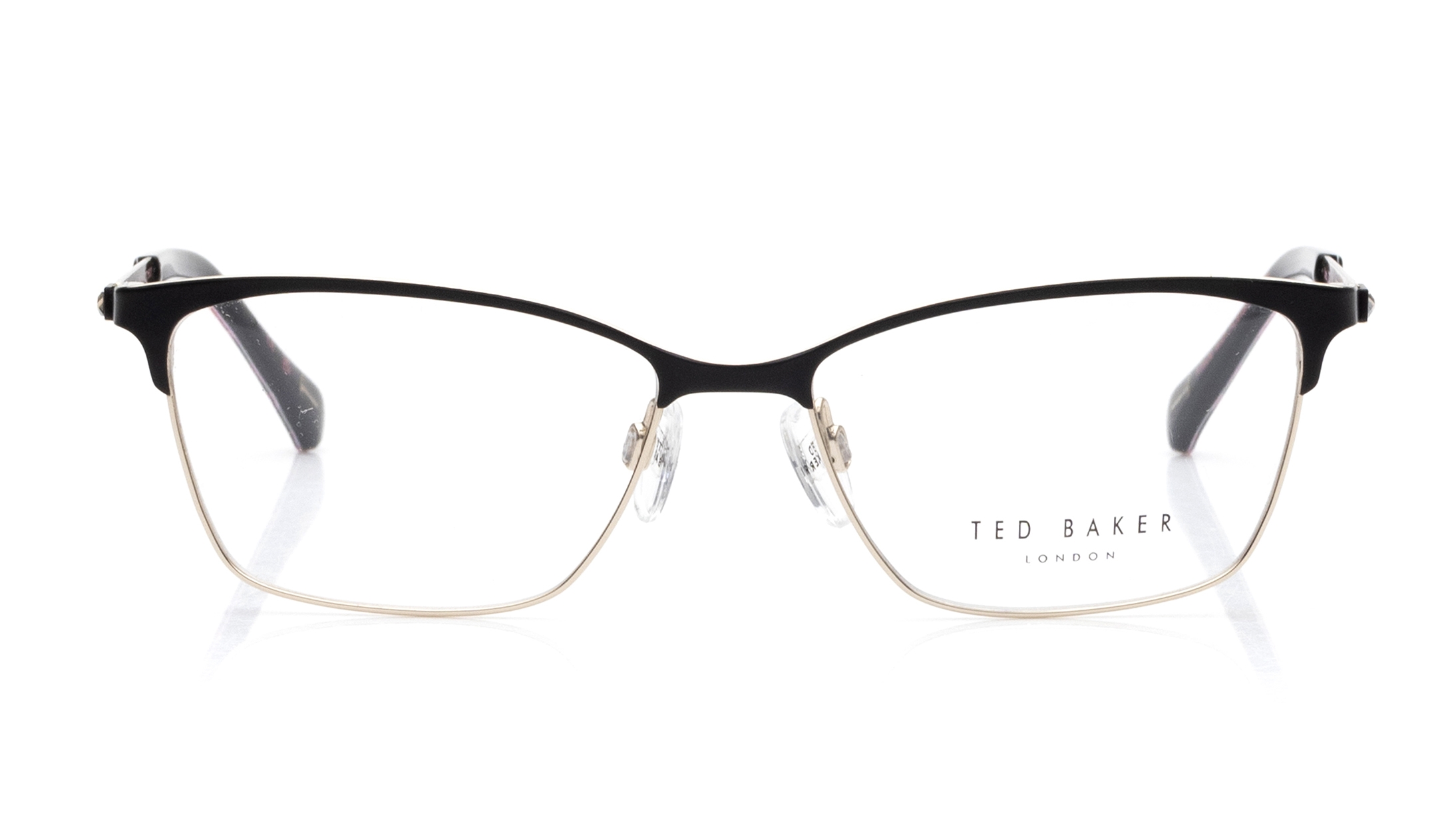 Image 1 of Black Rectangle Eyeglasses for Women from Ted Baker Available at Titan Eye+