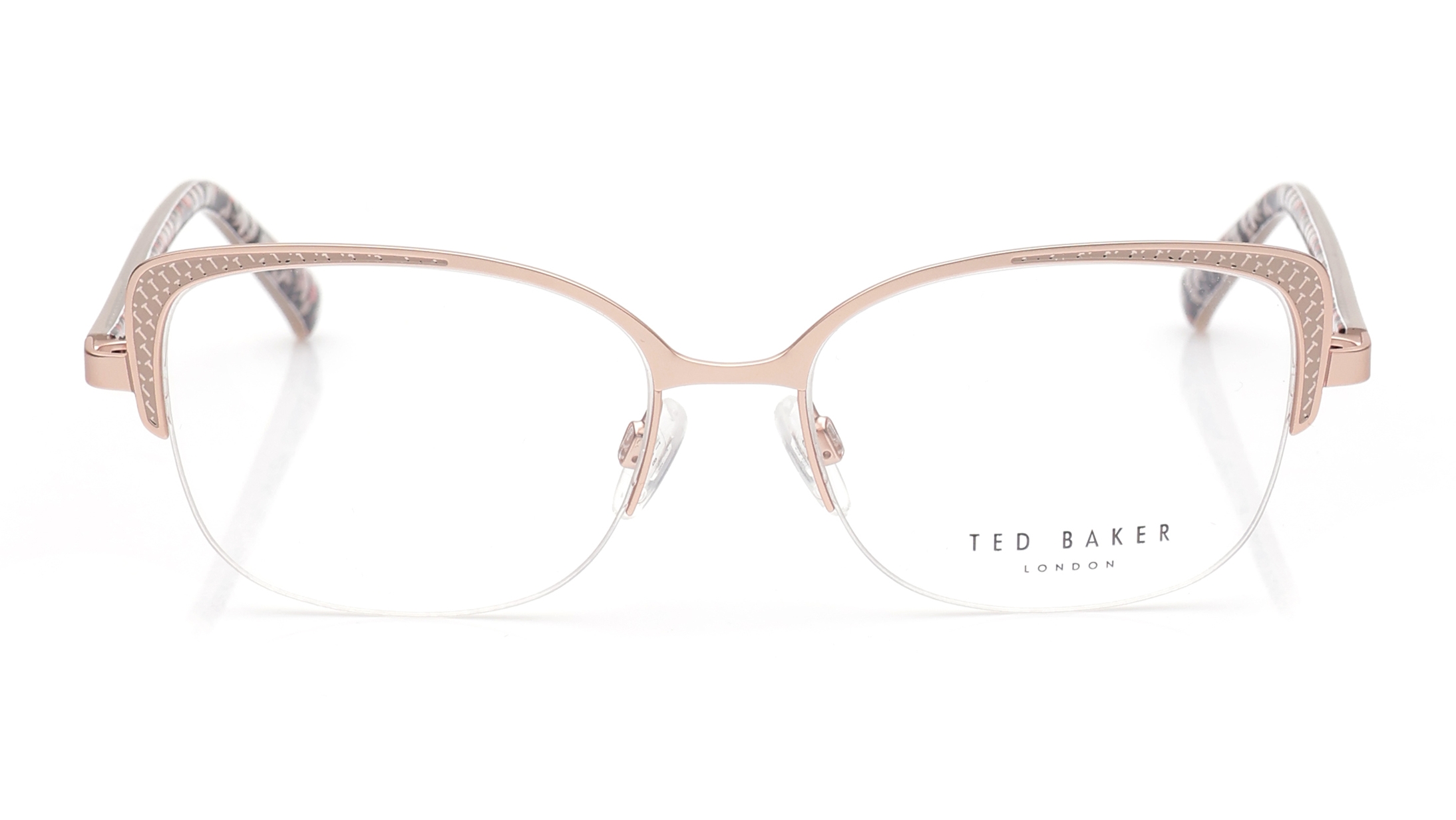 Image 1 of Gold Wayfarer Eyeglasses for Women from Ted Baker Available at Titan Eye+