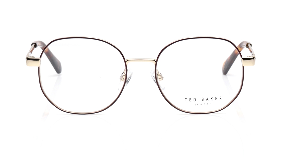 Image 1 of Gold Round Eyeglasses for Women from Ted Baker Available at Titan Eye+