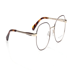 Image 2 of Gold Round Eyeglasses for Women from Ted Baker Available at Titan Eye+