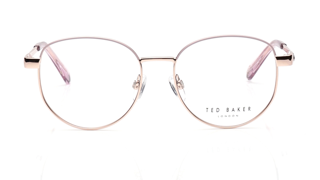 Image 1 of Rose Gold Round Eyeglasses for Women from Ted Baker Available at Titan Eye+