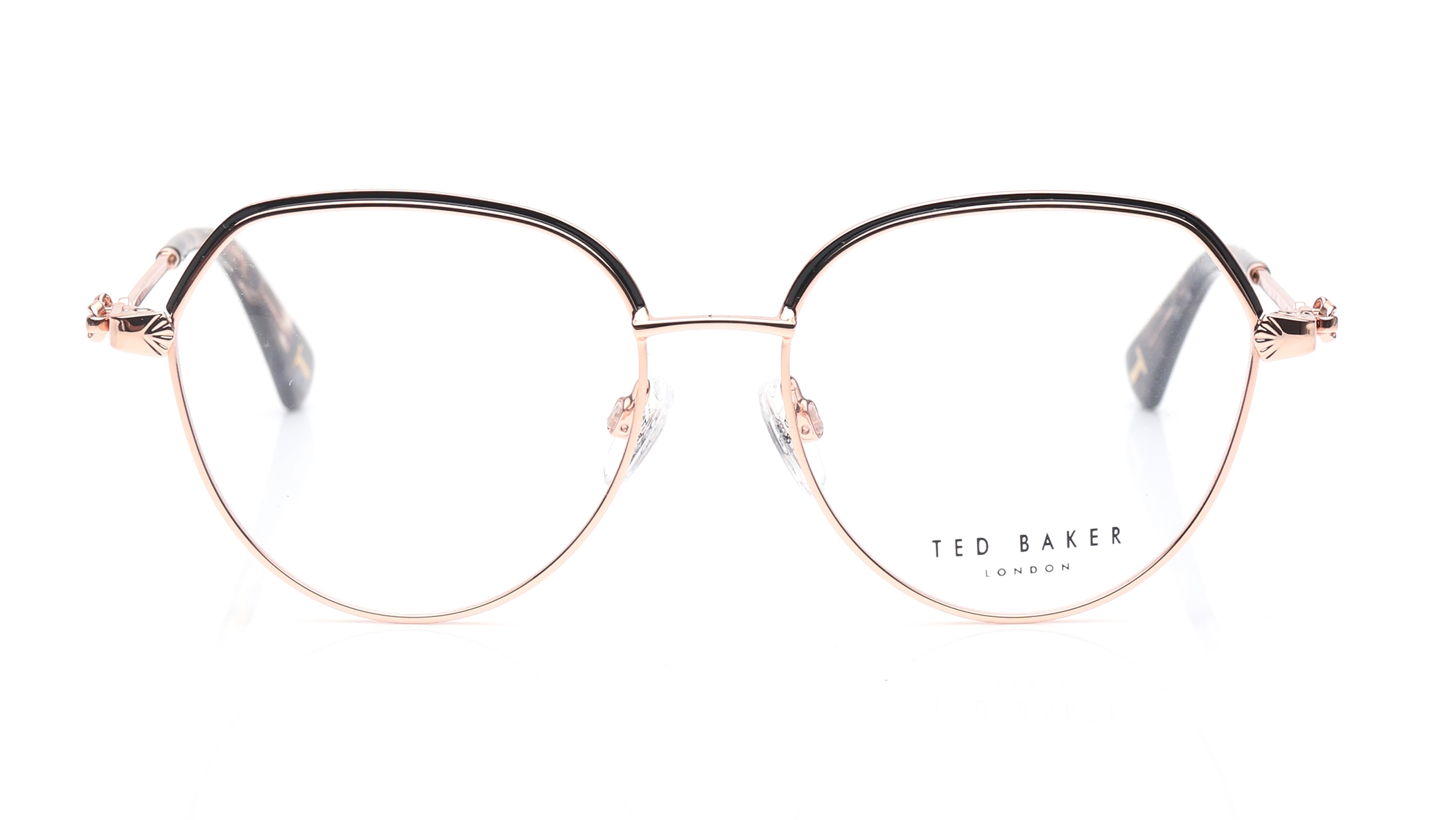 Image 1 of Black Round Eyeglasses for Women from Ted Baker Available at Titan Eye+