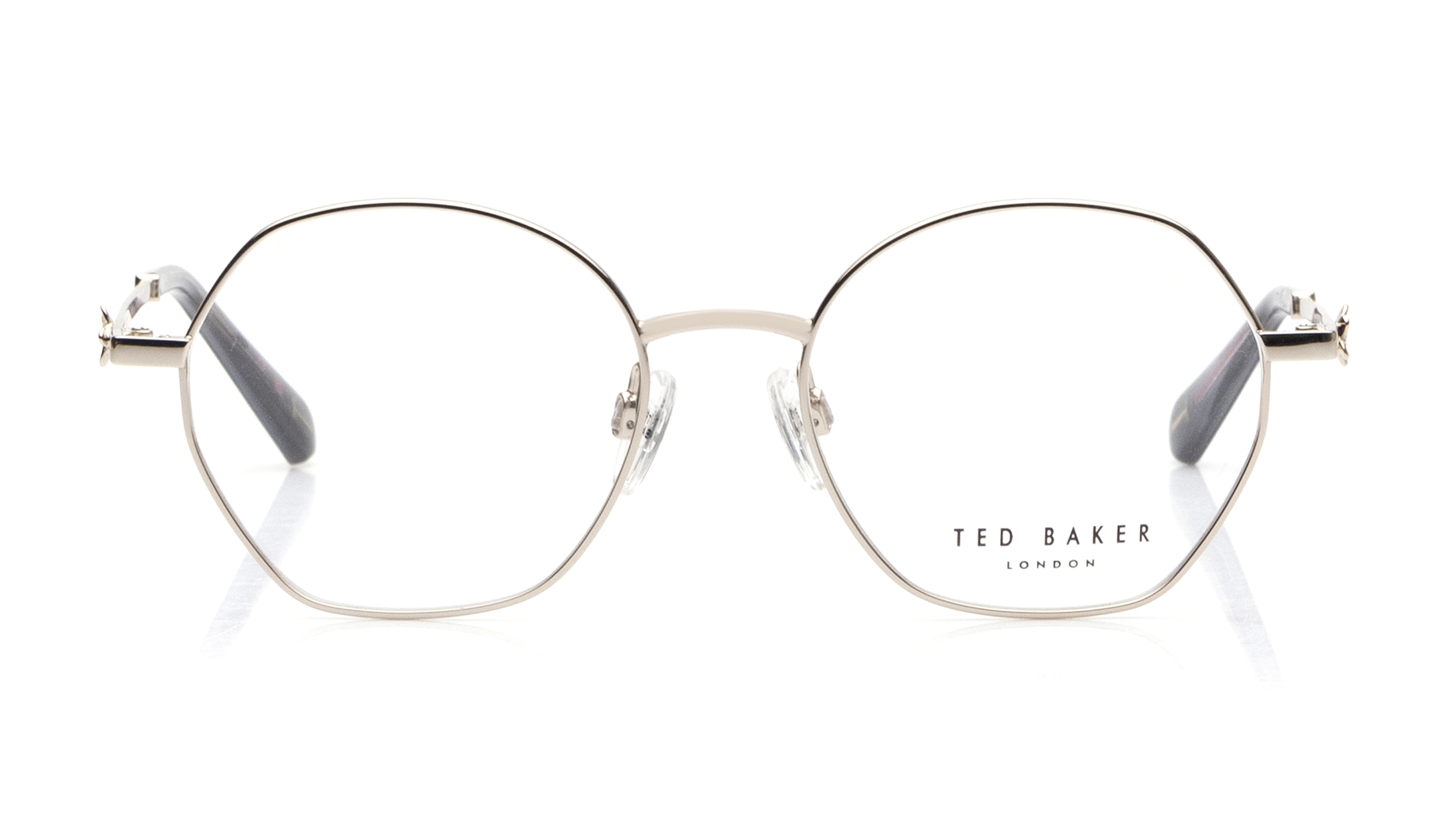 Image 1 of Gold Round Eyeglasses for Women from Ted Baker Available at Titan Eye+