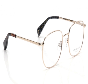 Image 2 of Gold Square Eyeglasses for Men from Ted Baker Available at Titan Eye+