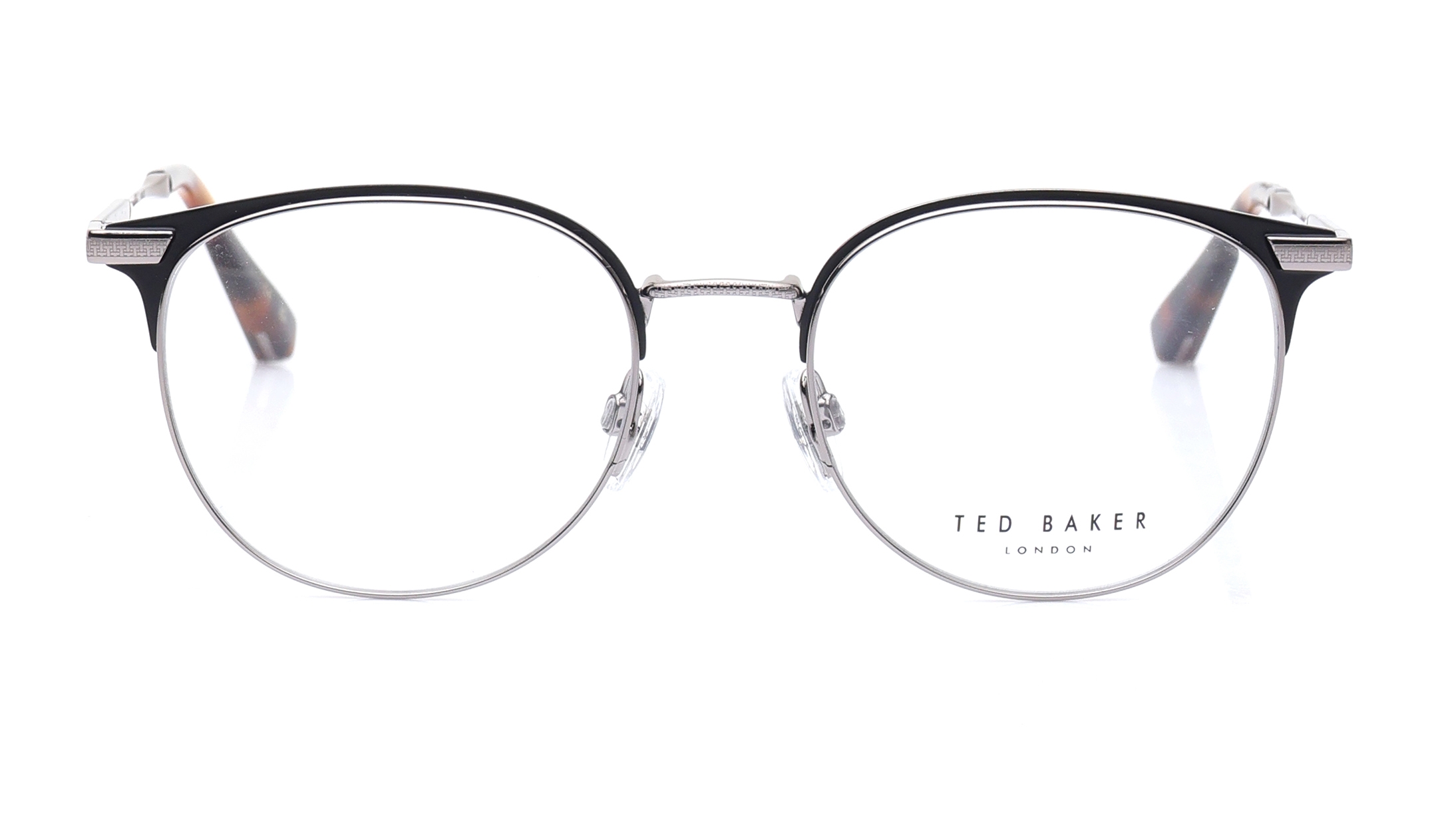 Image 1 of Black Round Eyeglasses for Men from Ted Baker Available at Titan Eye+