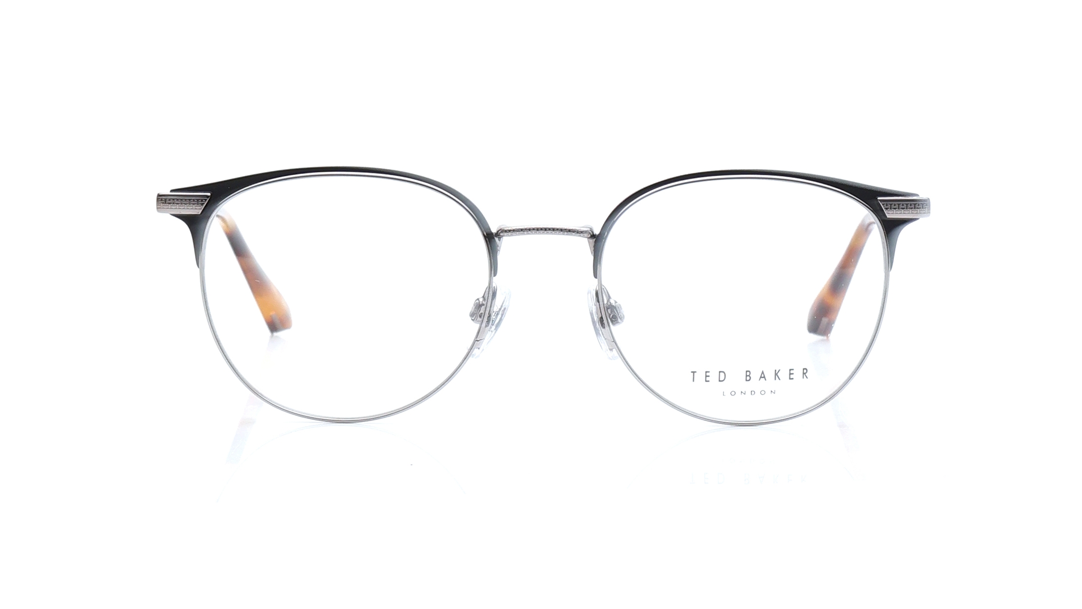 Image 1 of Black Round Eyeglasses for Men from Ted Baker Available at Titan Eye+