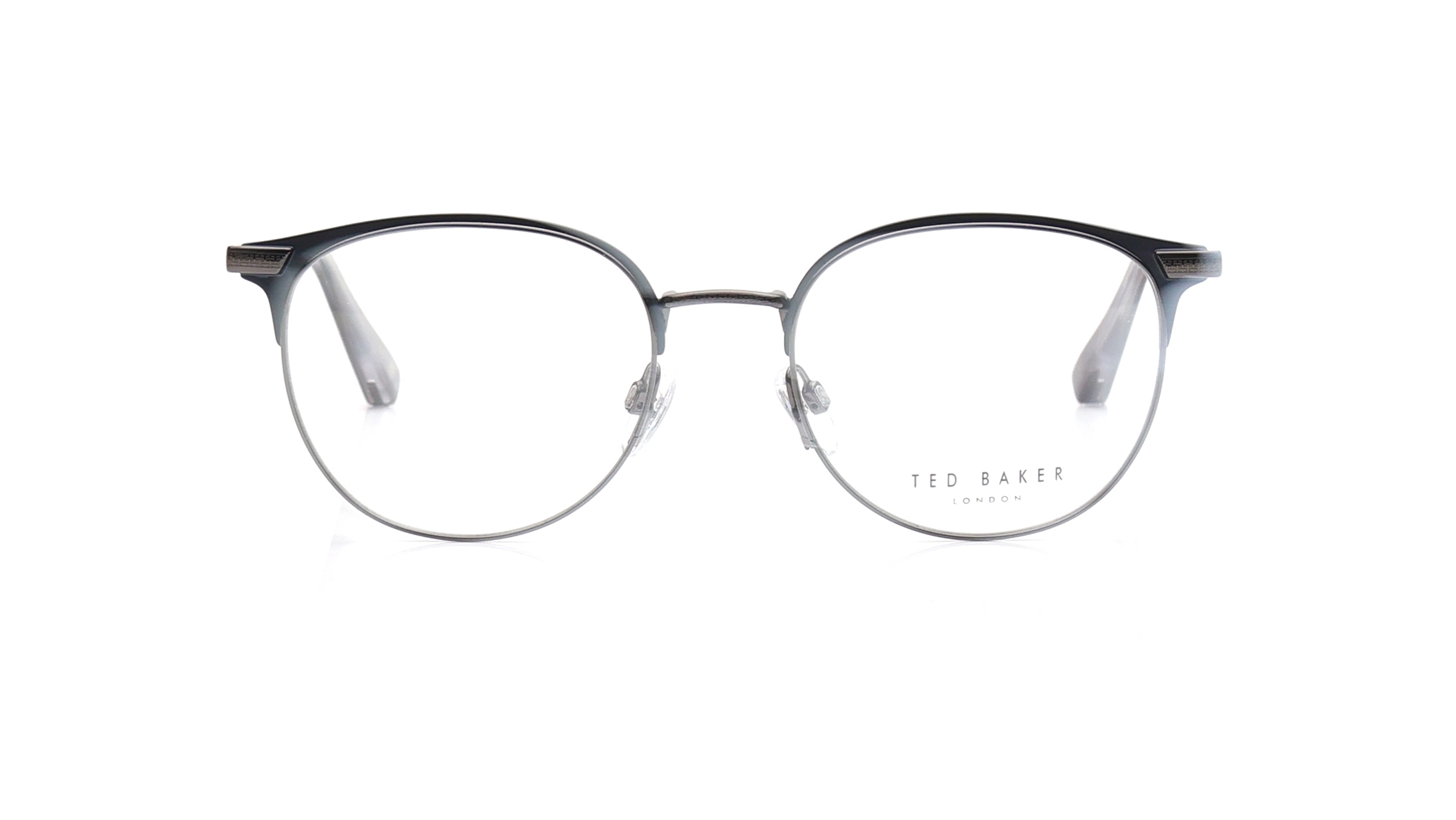 Image 1 of Black Clubmaster Eyeglasses for Men from Ted Baker Available at Titan Eye+