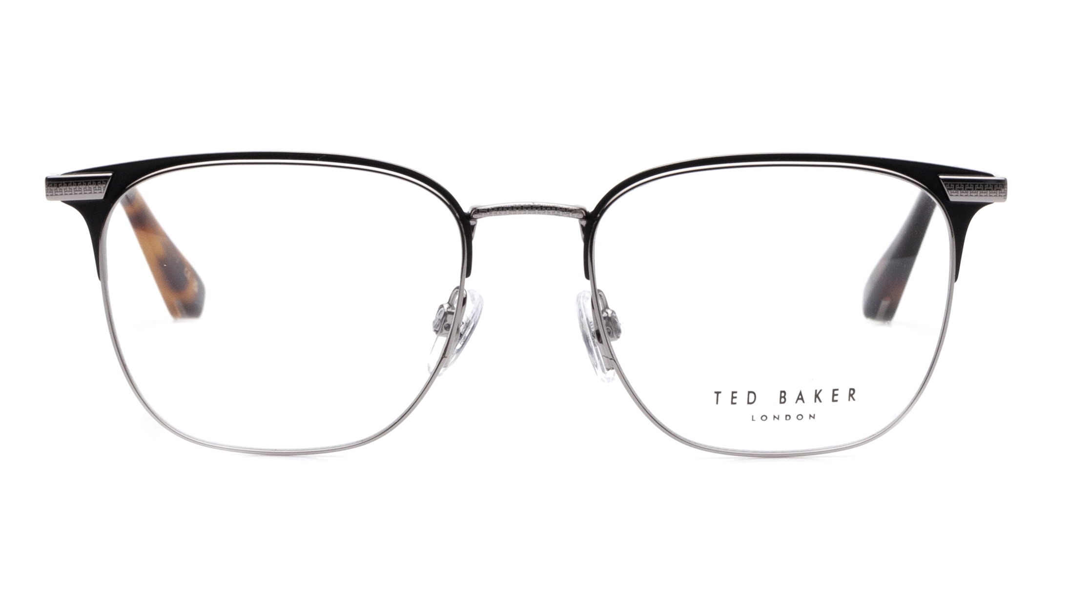 Image 1 of Black Square Eyeglasses for Men from Ted Baker Available at Titan Eye+