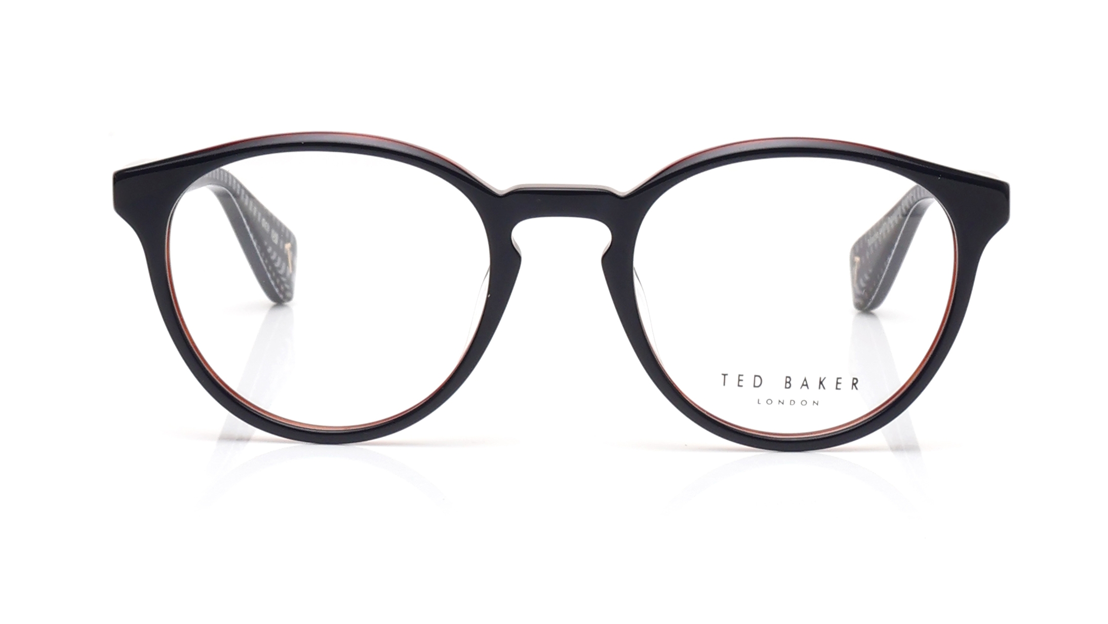 Image 1 of Black Round Eyeglasses for Men from Ted Baker Available at Titan Eye+