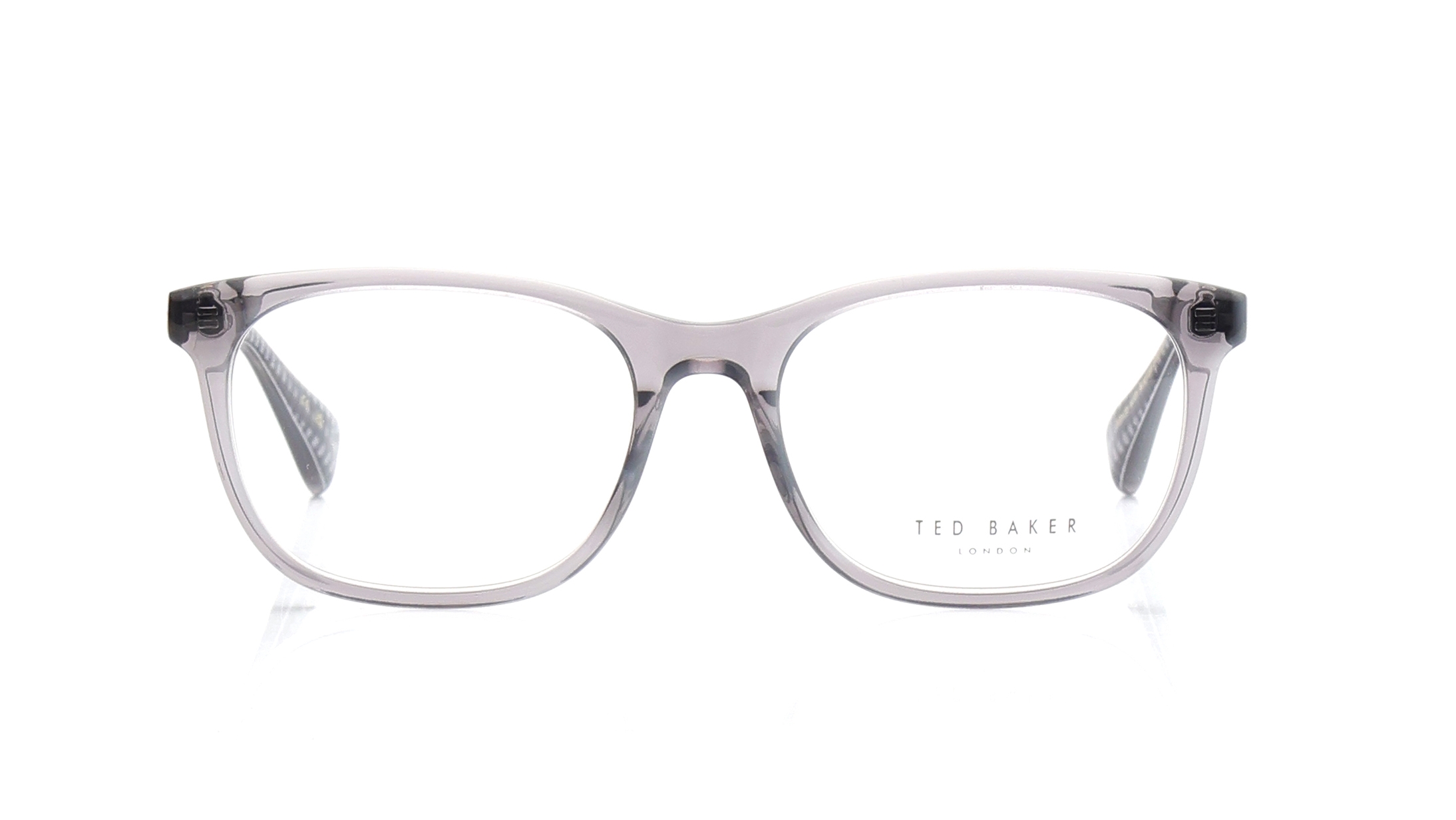 Image 1 of Grey Square Eyeglasses for Men from Ted Baker Available at Titan Eye+