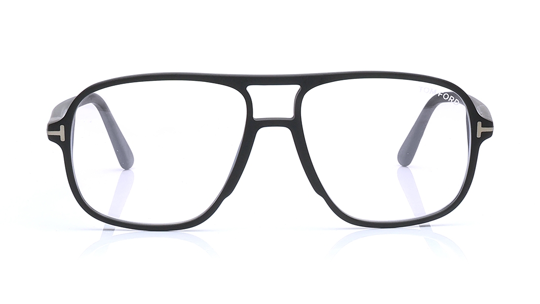 Image 1 of Black Navigator Eyeglasses for Men from Tom Ford Available at Titan Eye+