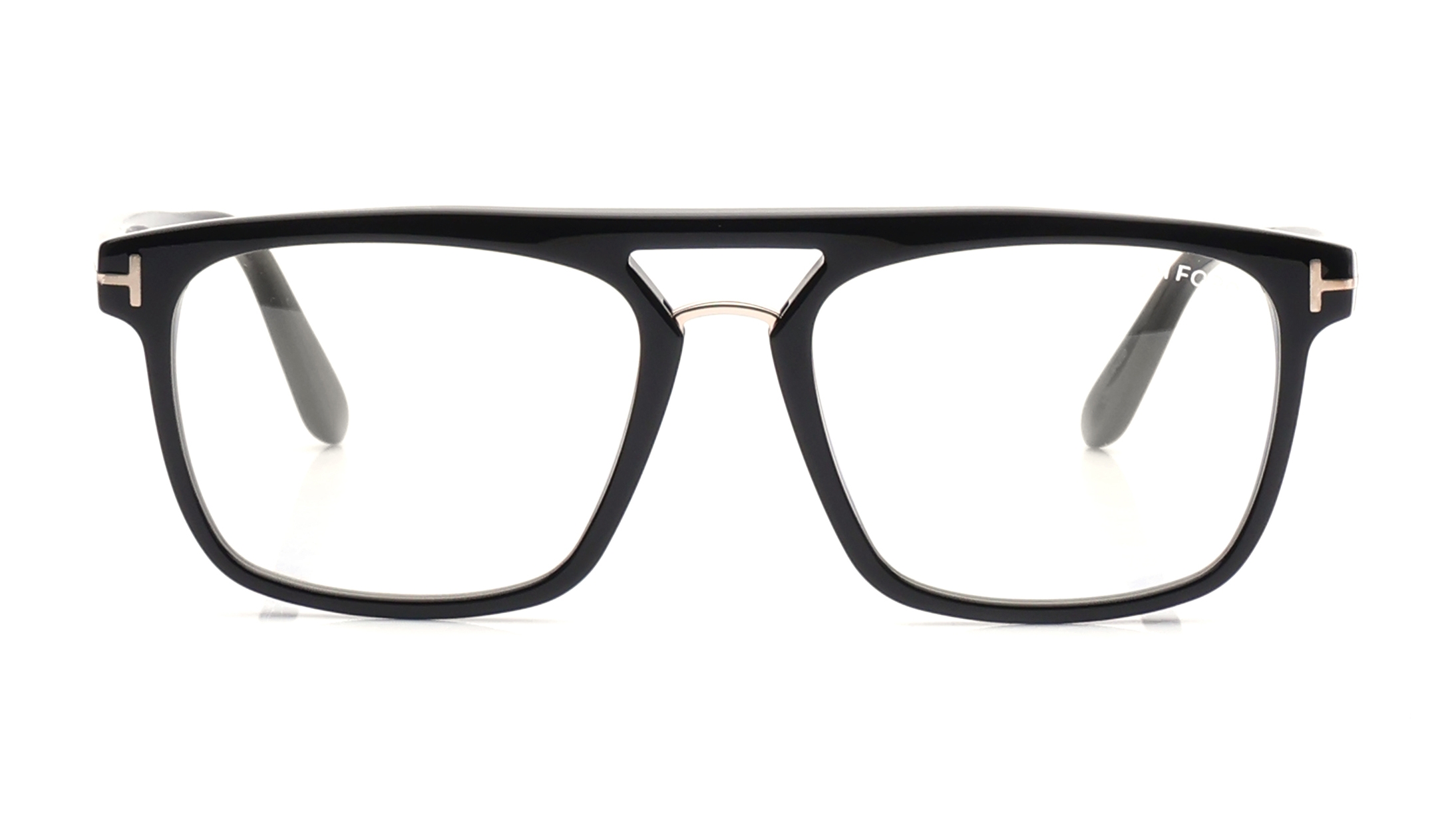 Image 1 of Black Aviator Eyeglasses for Men from Tom Ford Available at Titan Eye+