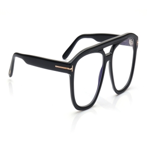 Image 2 of Black Navigator Eyeglasses for Men from Tom Ford Available at Titan Eye+