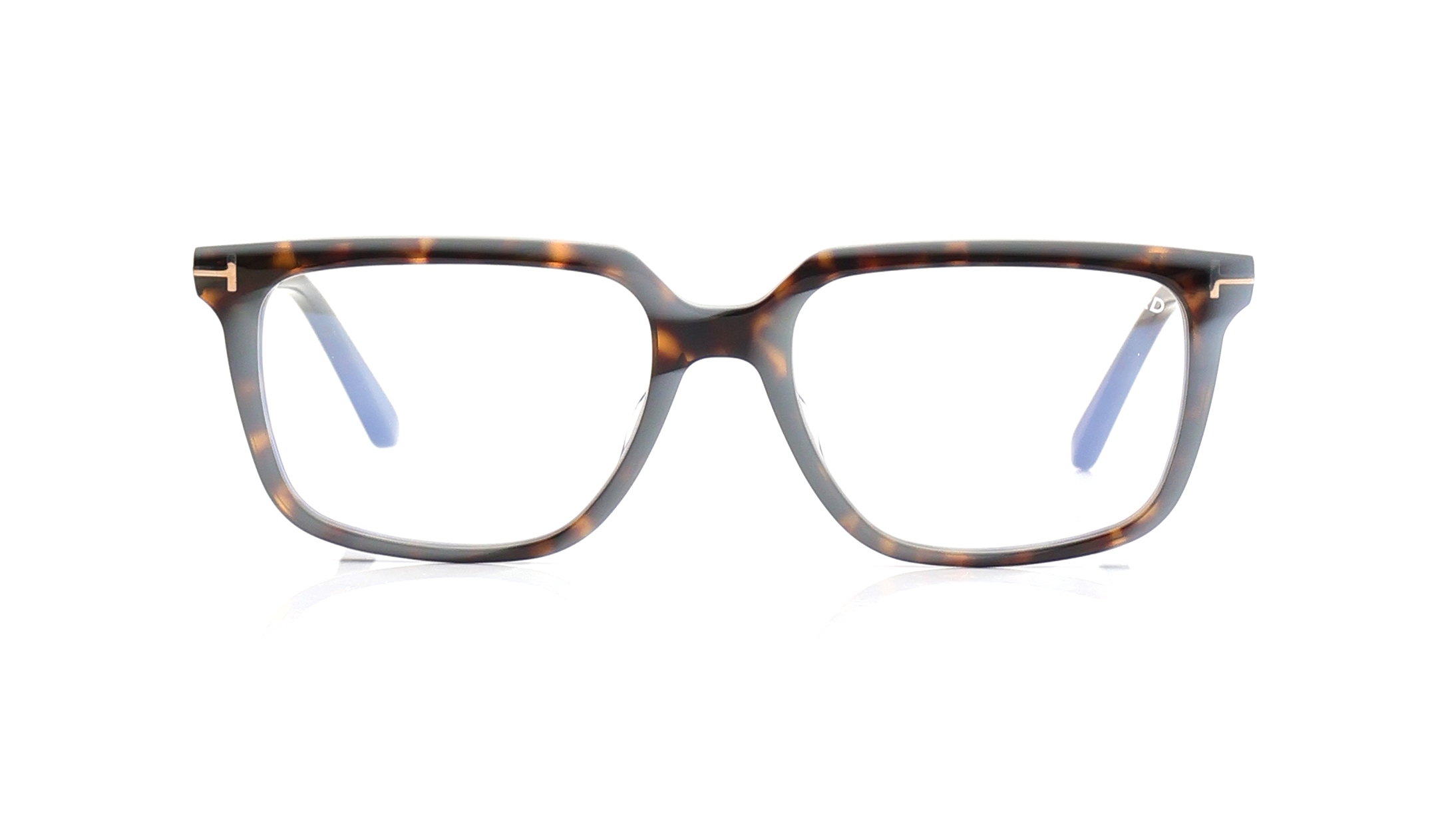 Image 1 of Brown Rectangle Eyeglasses for Men from Tom Ford Available at Titan Eye+
