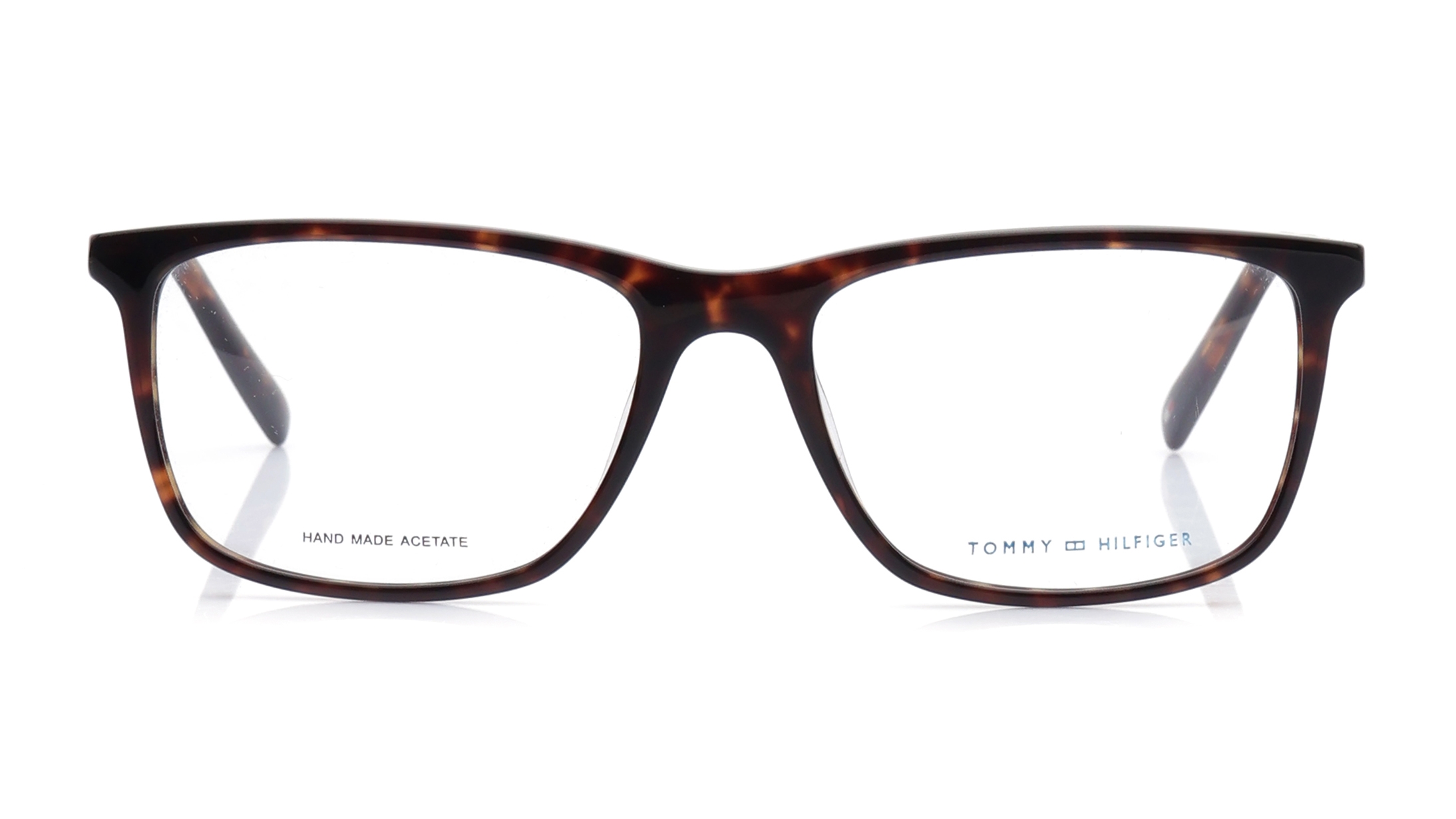 Image 1 of Brown Square Eyeglasses for Men from Tommy Hilfiger Available at Titan Eye+