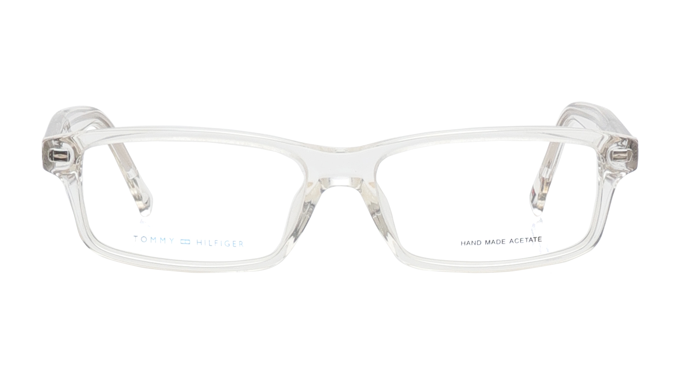 Image 1 of Transparent Rectangle Eyeglasses for Men from Tommy Hilfiger Available at Titan Eye+