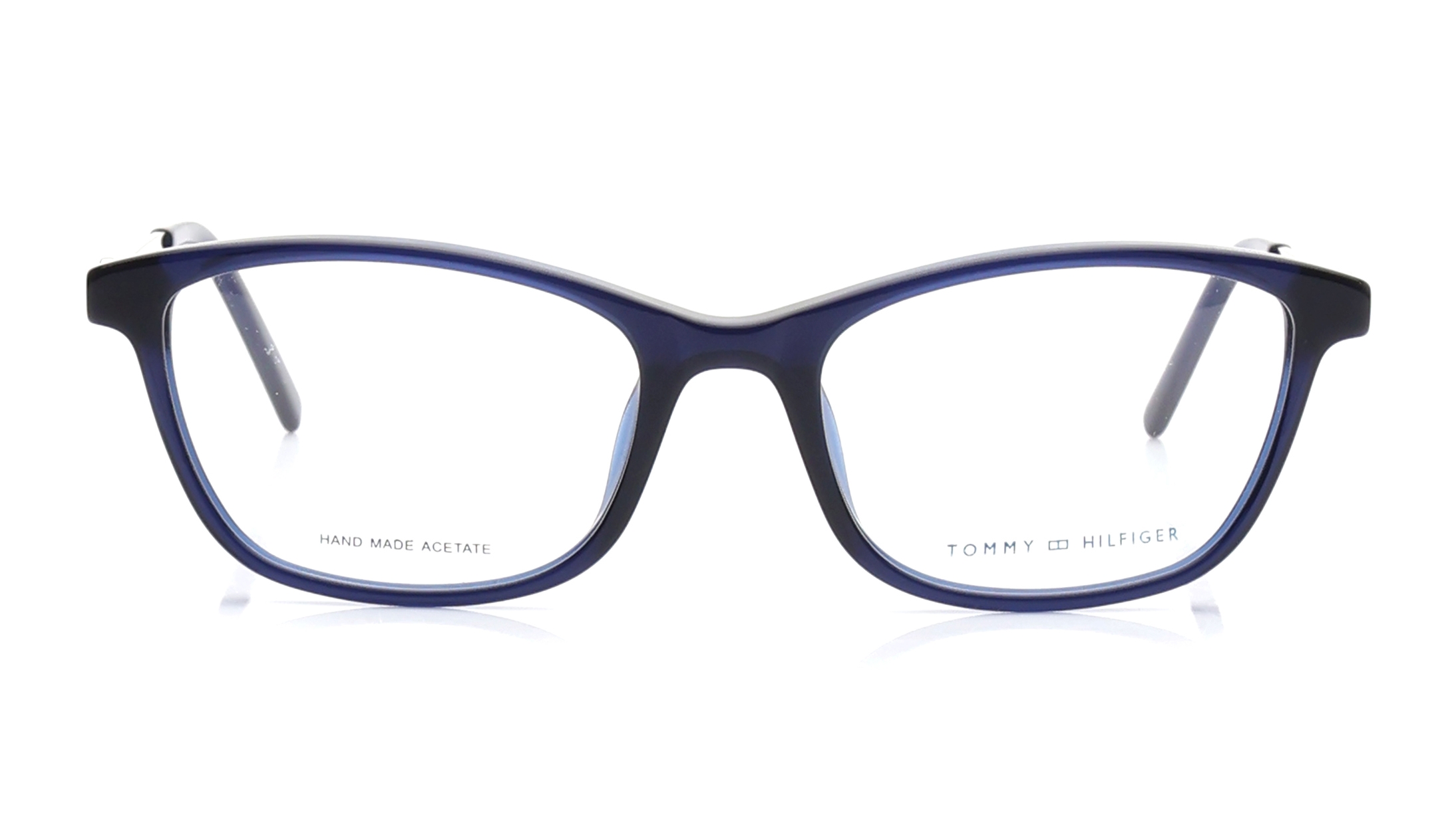 Image 1 of Blue Square Eyeglasses for Women from Tommy Hilfiger Available at Titan Eye+