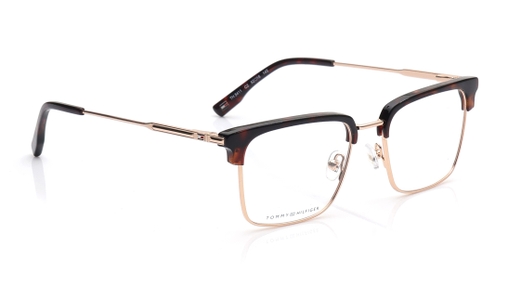 Image 2 of Brown Clubmaster Eyeglasses for Men from Tommy Hilfiger Available at Titan Eye+