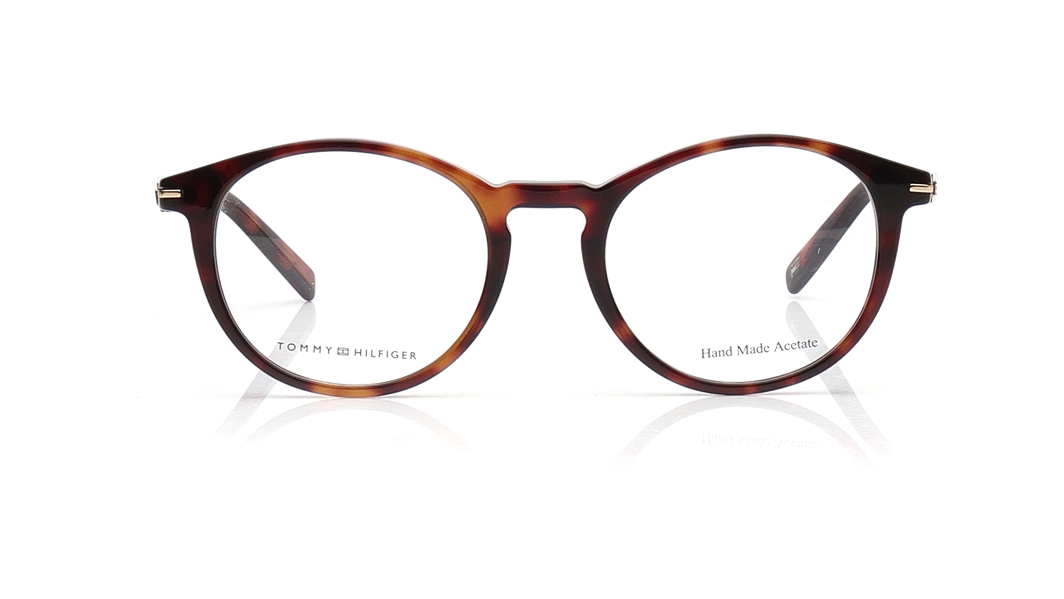 Image 1 of Havana Round Eyeglasses for Men and Women from Tommy Hilfiger Available at Titan Eye+