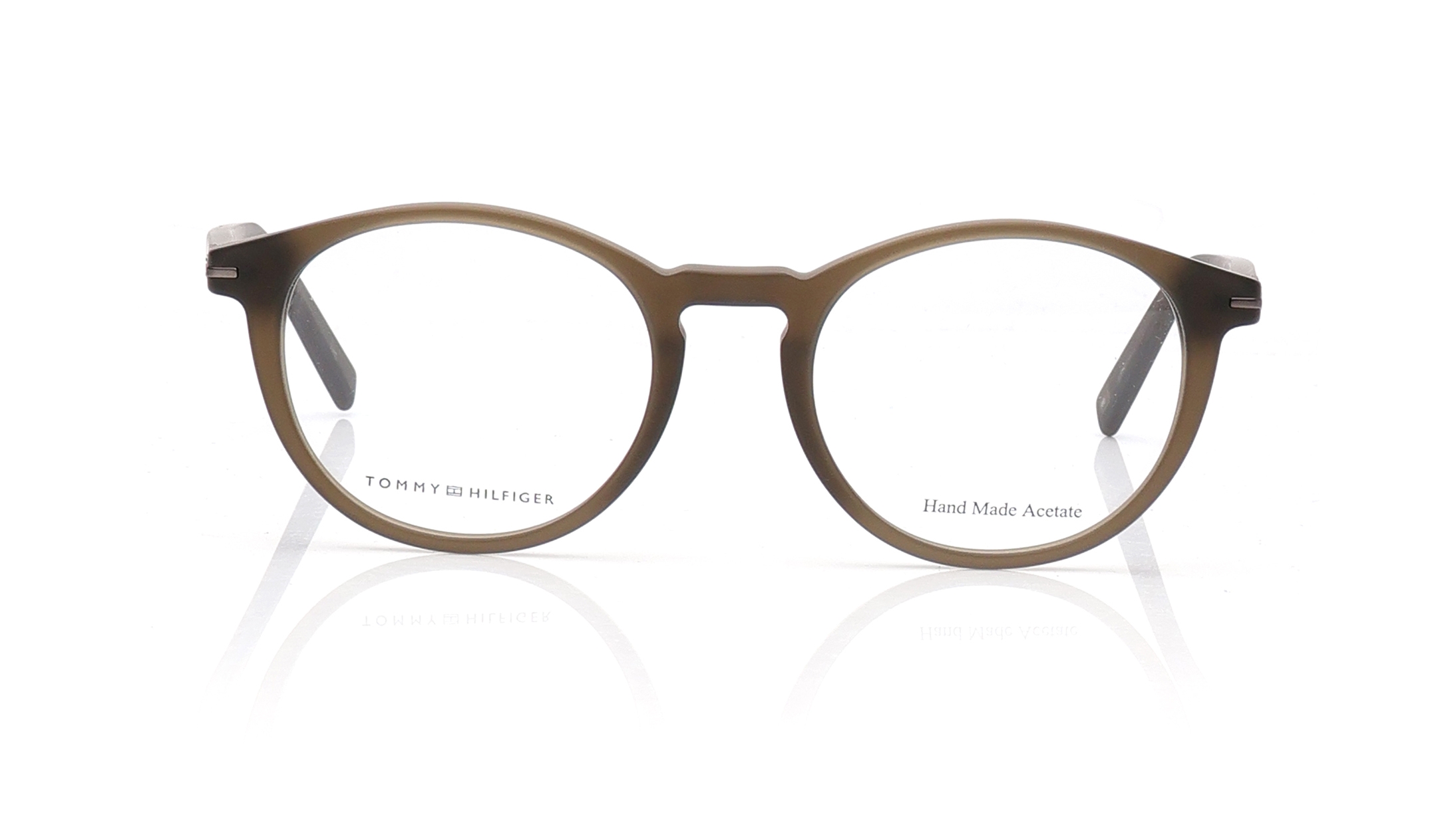 Image 1 of Brown Round Eyeglasses for Men and Women from Tommy Hilfiger Available at Titan Eye+