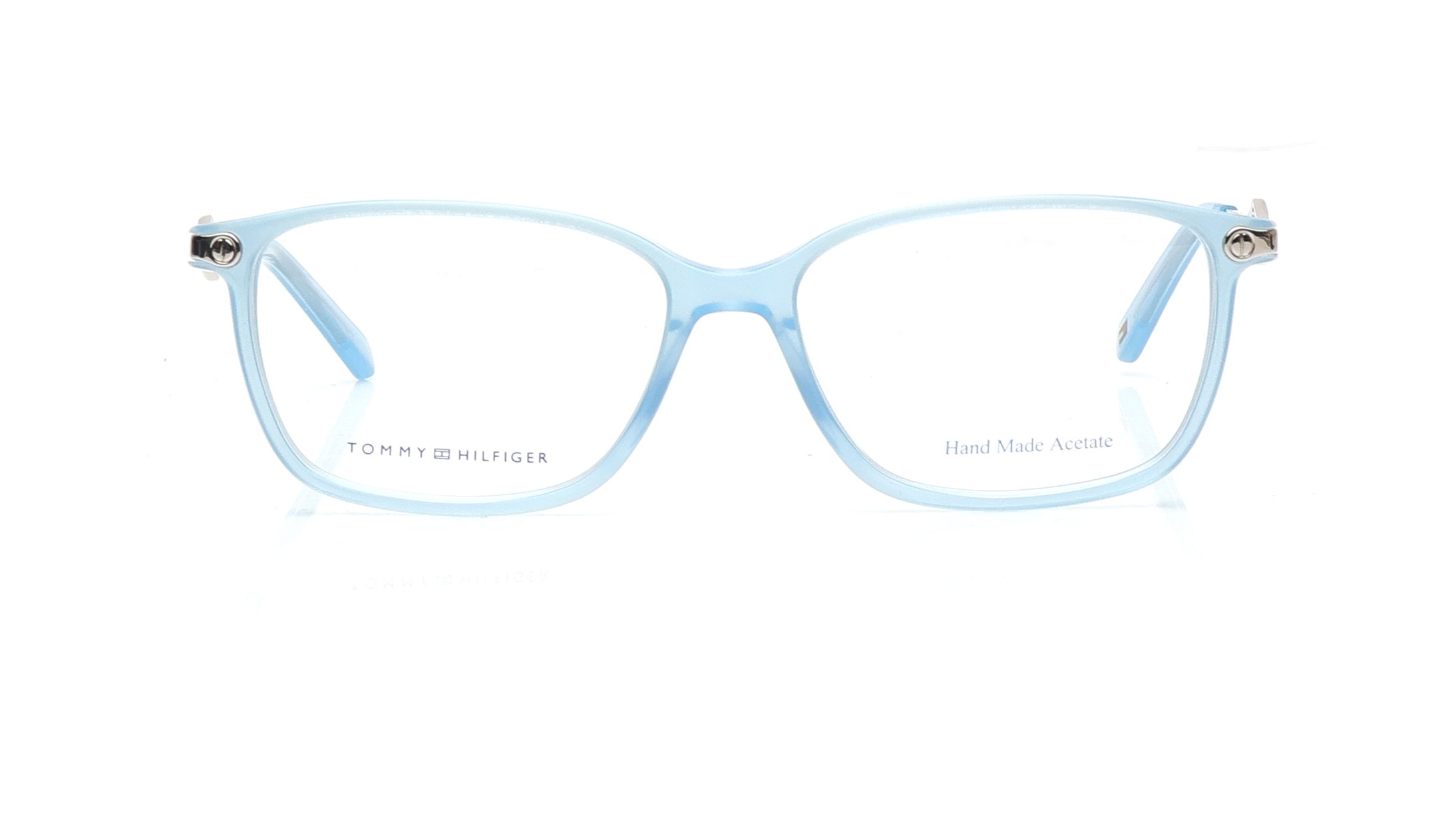 Image 1 of Blue Rectangle Eyeglasses for Women from Tommy Hilfiger Available at Titan Eye+