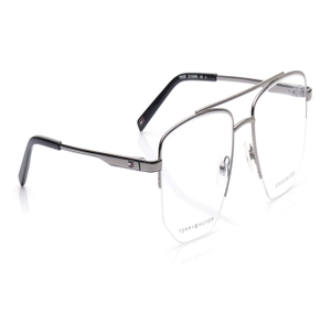 Image 2 of Silver Navigator Eyeglasses for Men from Tommy Hilfiger Available at Titan Eye+