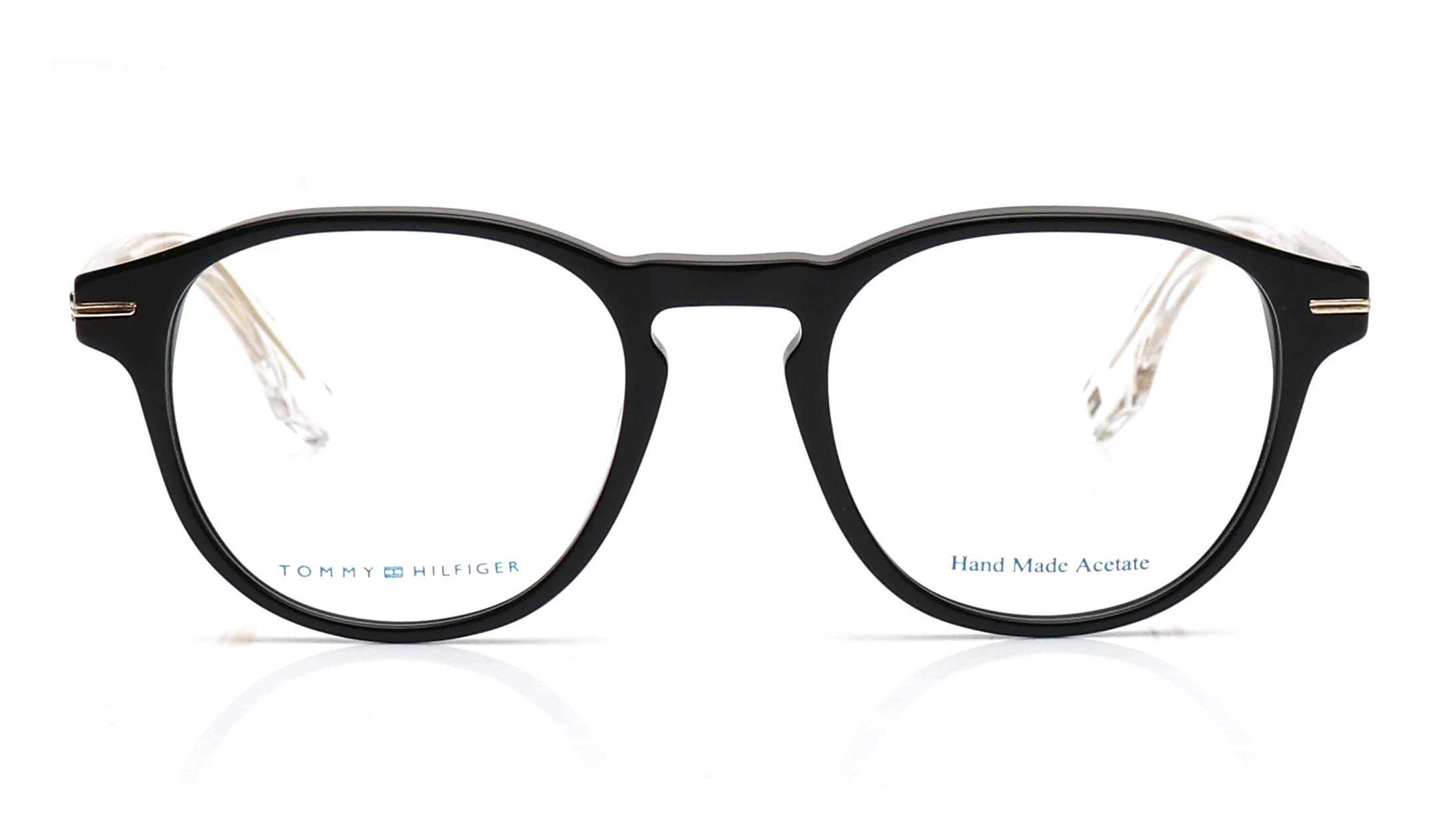 Image 1 of Black Phantos Eyeglasses for Men and Women from Tommy Hilfiger Available at Titan Eye+