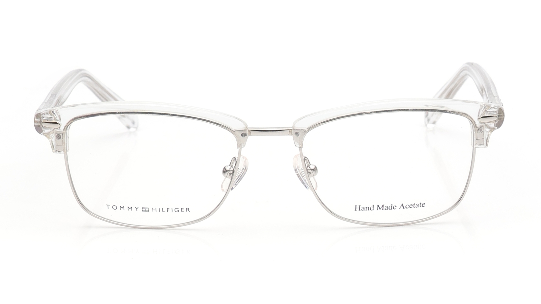 Image 1 of Transparent Rectangle Eyeglasses for Women from Tommy Hilfiger Available at Titan Eye+