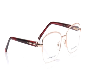 Image 2 of Rose Gold Oval Eyeglasses for Women from Tommy Hilfiger Available at Titan Eye+