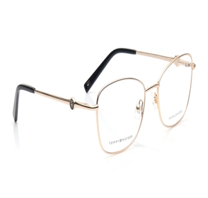 Image 2 of Gold Oval Eyeglasses for Women from Tommy Hilfiger Available at Titan Eye+