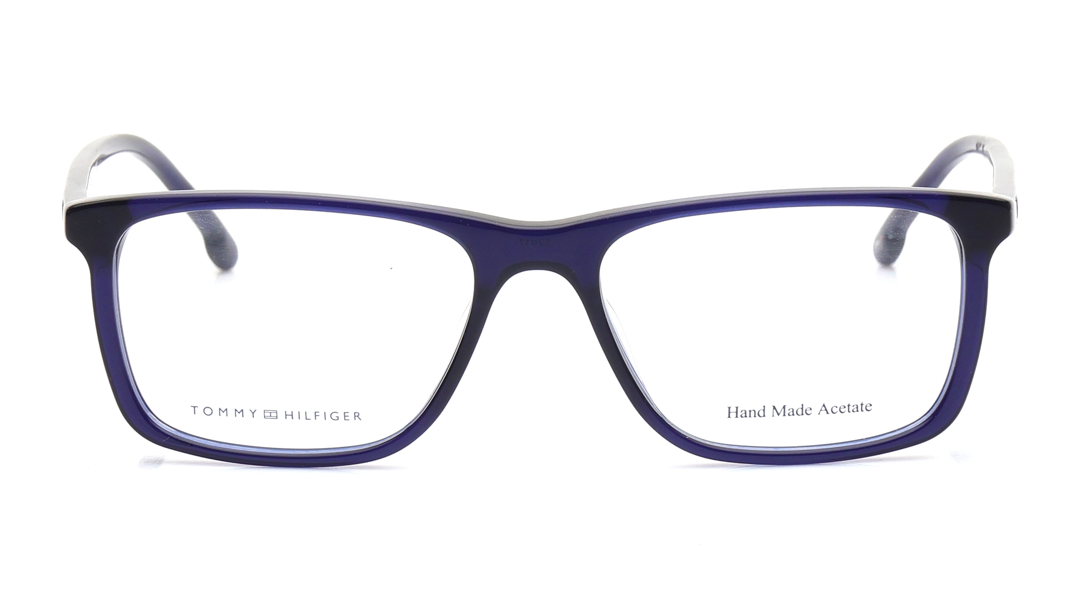 Image 1 of Blue Square Eyeglasses for Men from Tommy Hilfiger Available at Titan Eye+