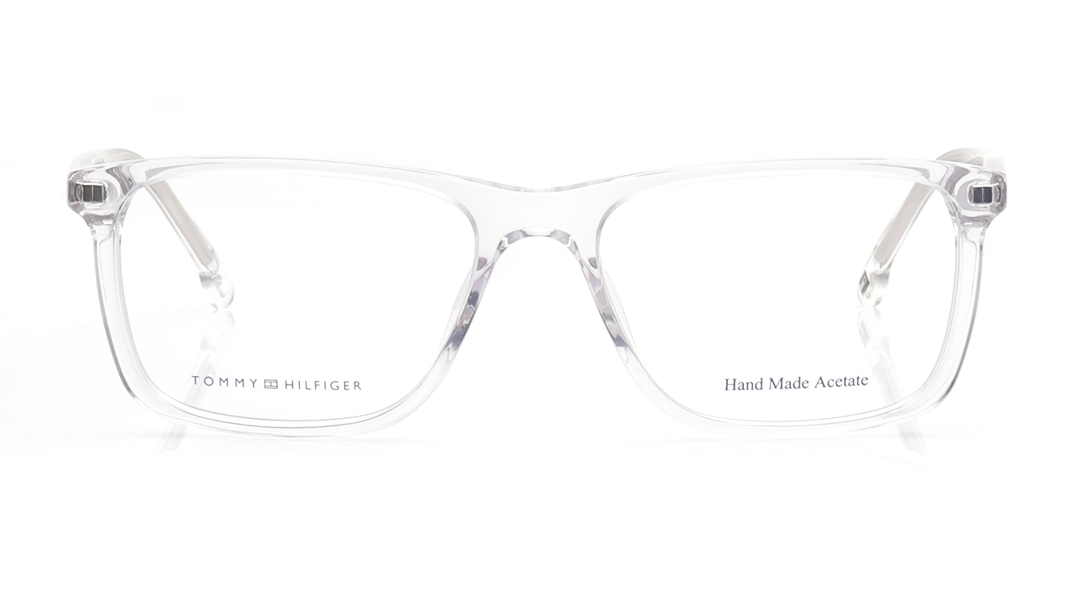 Image 1 of Crystal Square Eyeglasses for Men from Tommy Hilfiger Available at Titan Eye+