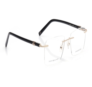 Image 2 of Gold Rectangle Eyeglasses for Men from Tommy Hilfiger Available at Titan Eye+