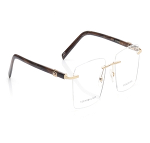 Image 2 of Brown Rectangle Eyeglasses for Men from Tommy Hilfiger Available at Titan Eye+