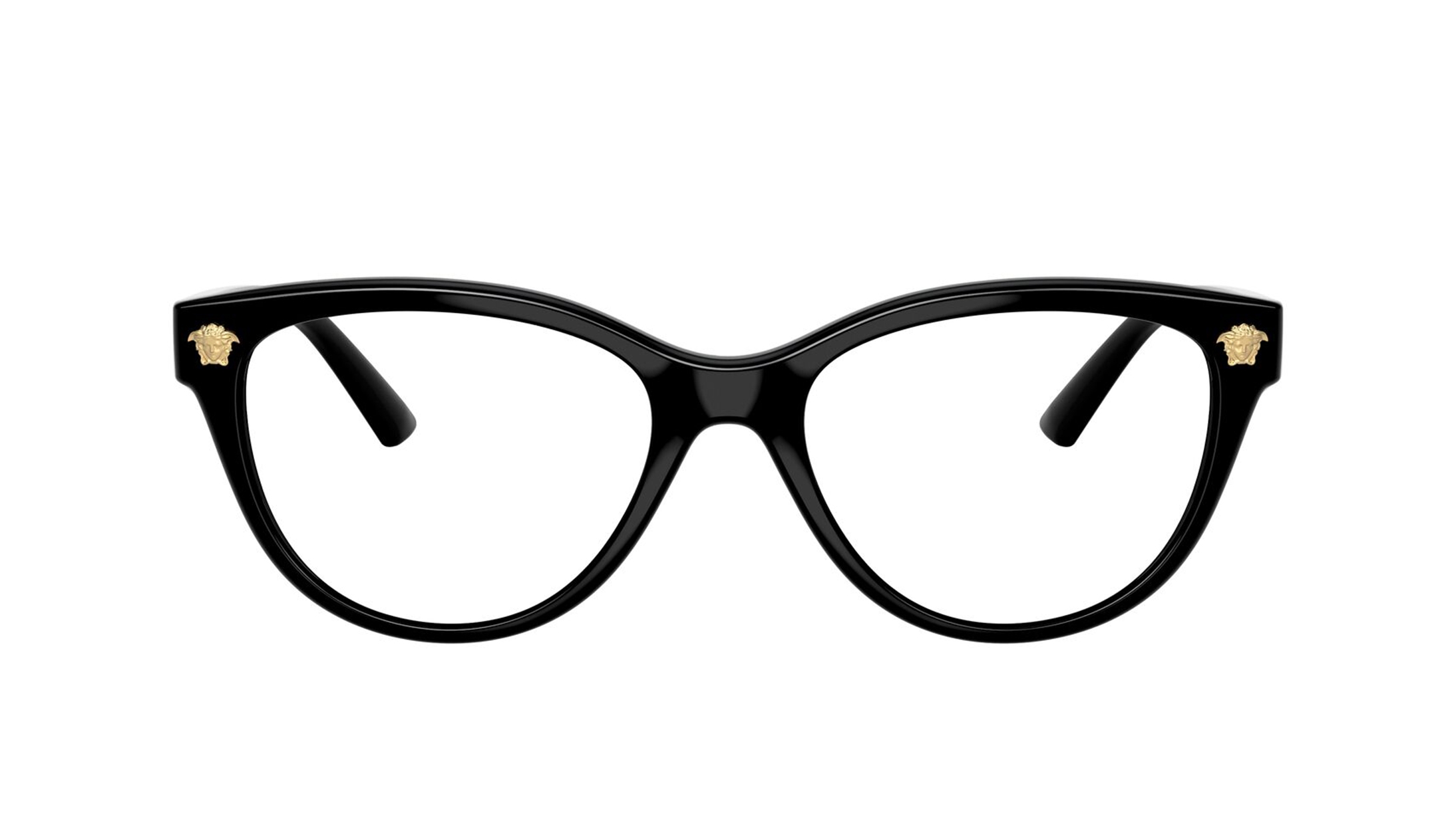 Image 1 of Black CatEye Eyeglasses for Women from Versace Available at Titan Eye+