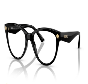 Image 2 of Black CatEye Eyeglasses for Women from Versace Available at Titan Eye+