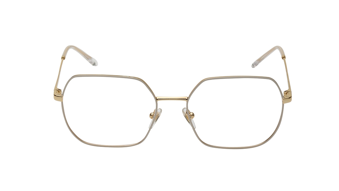 Image 1 of Gold Geometric Eyeglasses for Women from Vogue Eyewear Available at Titan Eye+
