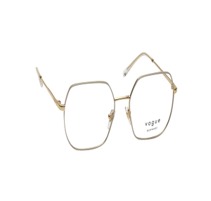 Image 2 of Gold Geometric Eyeglasses for Women from Vogue Eyewear Available at Titan Eye+