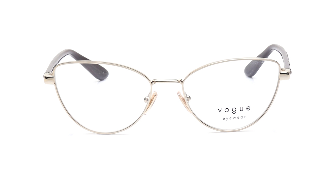 Image 1 of Gold CatEye Eyeglasses for Women from Vogue Eyewear Available at Titan Eye+