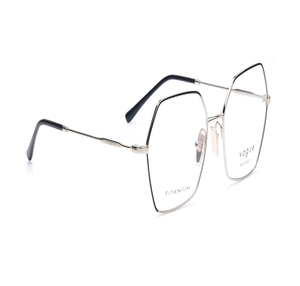 Image 2 of Silver Hexagon Eyeglasses for Women from Vogue Eyewear Available at Titan Eye+