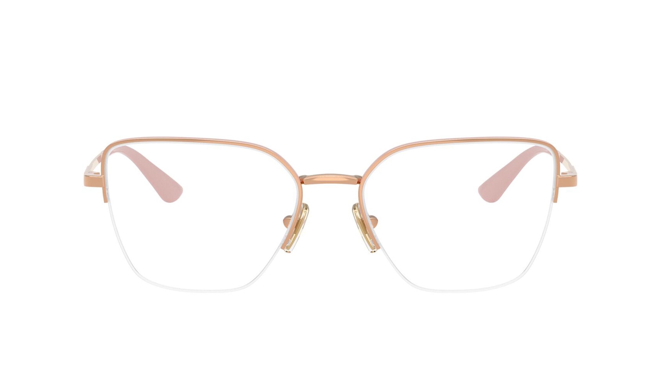 Image 1 of Rose Gold Geometric Eyeglasses for Women from Vogue Eyewear Available at Titan Eye+