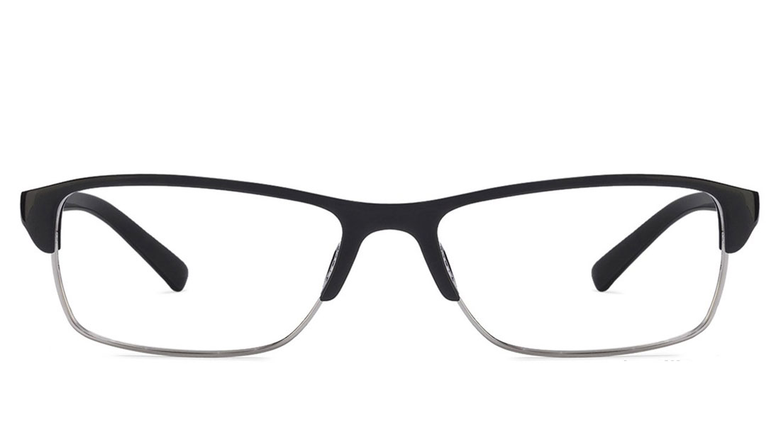 Image 1 of Black Rectangle Eyeglasses for Women from Vogue Eyewear Available at Titan Eye+