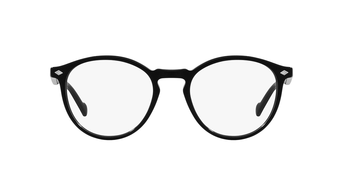 Image 1 of Black Round Eyeglasses for Men from Vogue Eyewear Available at Titan Eye+